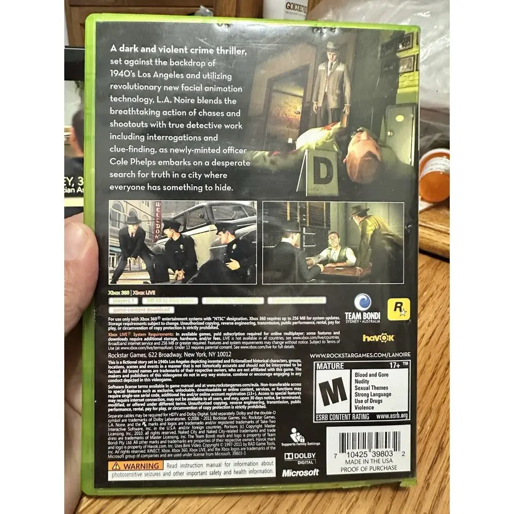 L.A. Noire -- Complete Edition (Microsoft Xbox 360, 2011) Two Discs